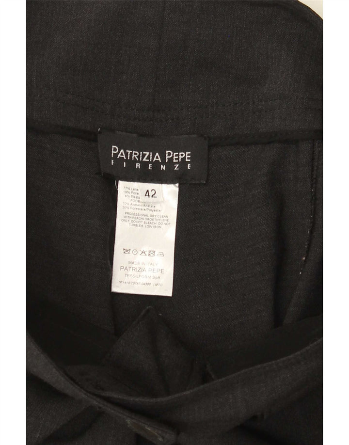 Patrizia Pepe Womens Capri Trousers IT 42 Medium W30 L19 Grey Wool