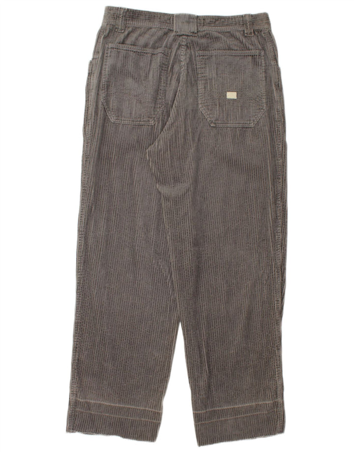 QUIKSILVER Mens Straight Corduroy Trousers XL W36 L32 Grey Cotton