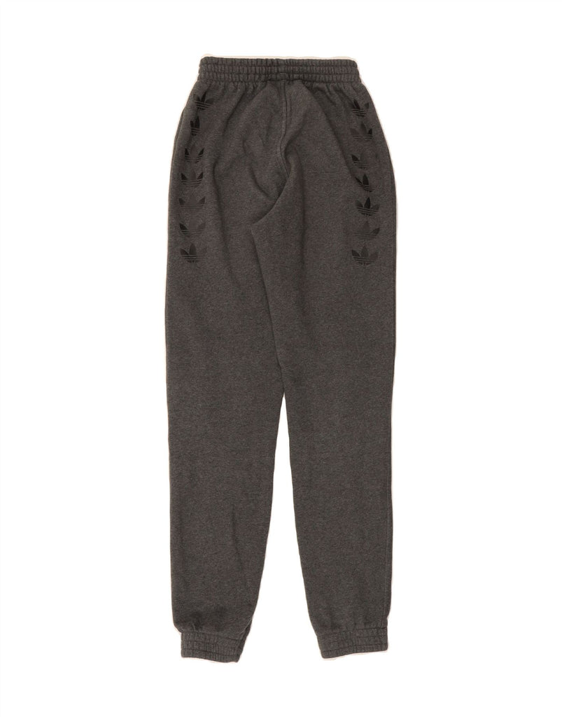 ADIDAS Mens Graphic Tracksuit Trousers Joggers XS Grey Cotton Vintage Adidas and Second-Hand Adidas from Messina Hembry 