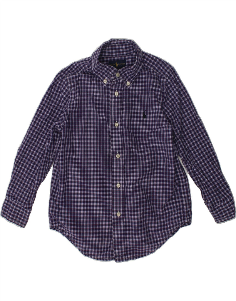 RALPH LAUREN Boys Shirt 3-4 Years Purple Check Cotton | Vintage Ralph Lauren | Thrift | Second-Hand Ralph Lauren | Used Clothing | Messina Hembry 