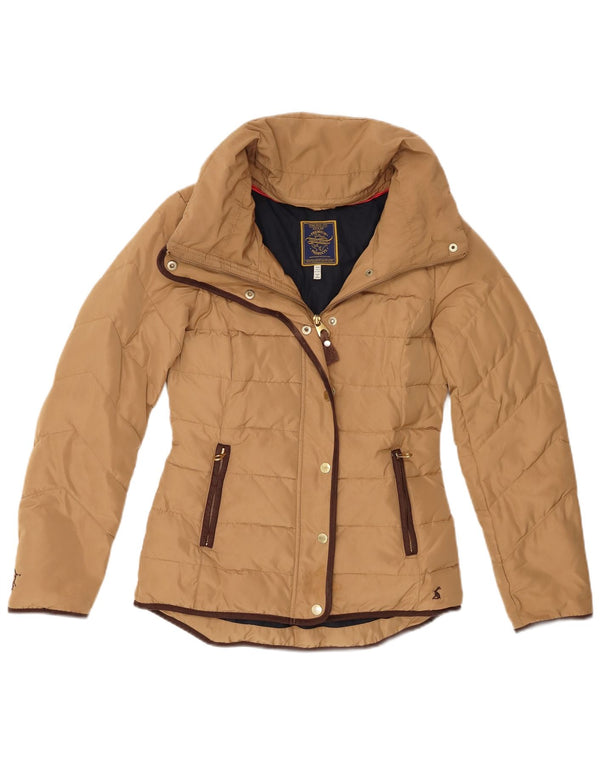 Joules Womens Padded Jacket UK 8 Small Beige Polyester