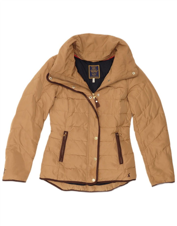 Joules Womens Padded Jacket UK 8 Small Beige Polyester