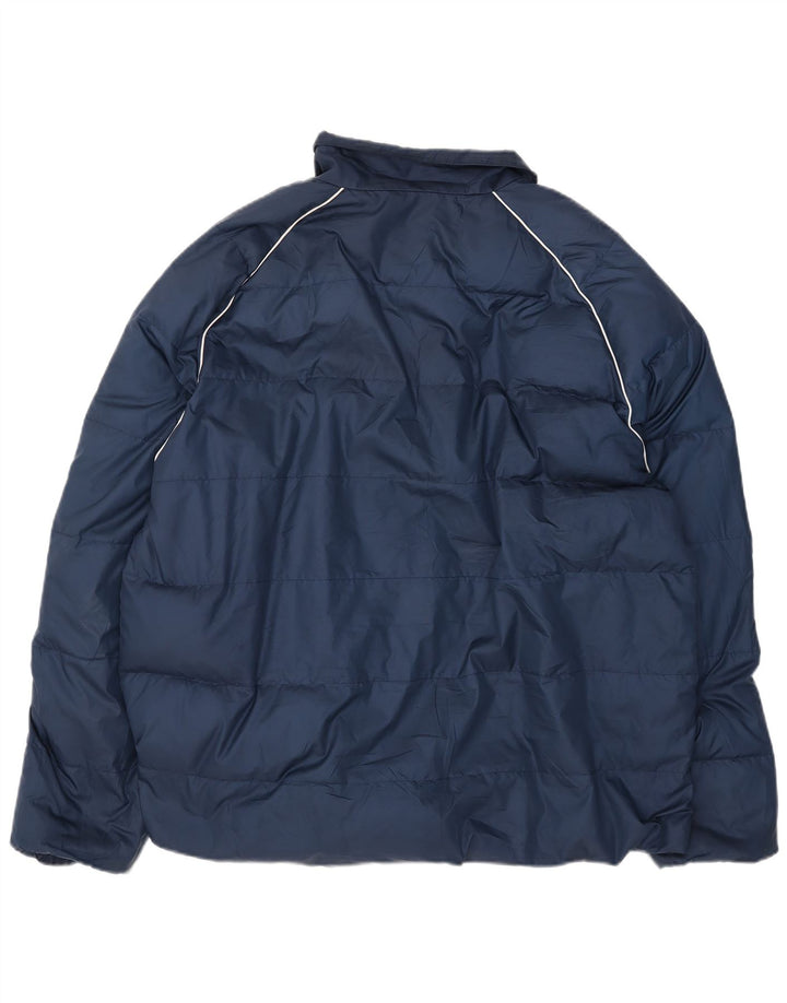 Adidas Mens Padded Jacket UK 42 XL Navy Blue Polyester