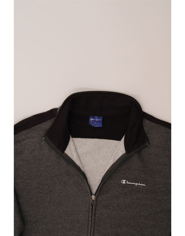CHAMPION Mens Tracksuit Top Jacket XL Grey Colourblock Cotton Vintage Champion and Second-Hand Champion from Messina Hembry 