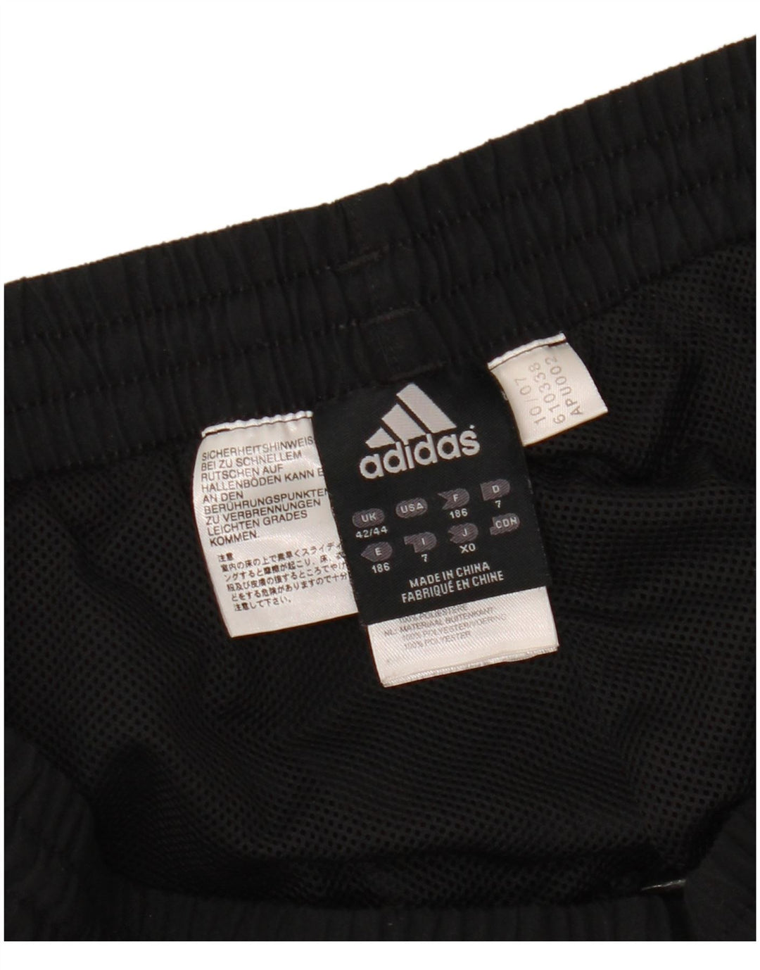 ADIDAS Mens Tracksuit Trousers Joggers UK 42/44 Large Black Polyester