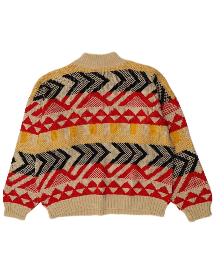 Vintage Womens Turtle Neck Jumper Sweater UK 16 Large Multicoloured