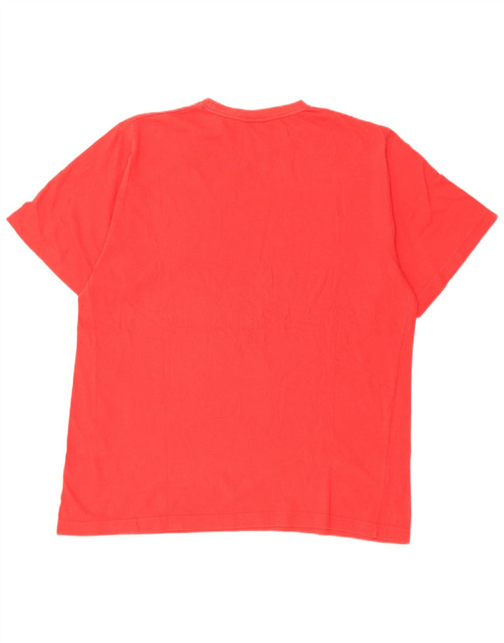 Reebok Mens Graphic T-Shirt Top Large Red Cotton