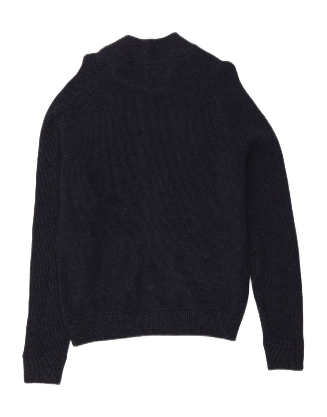 Marks & Spencer Mens Cardigan Sweater Medium Navy Blue Lambswool