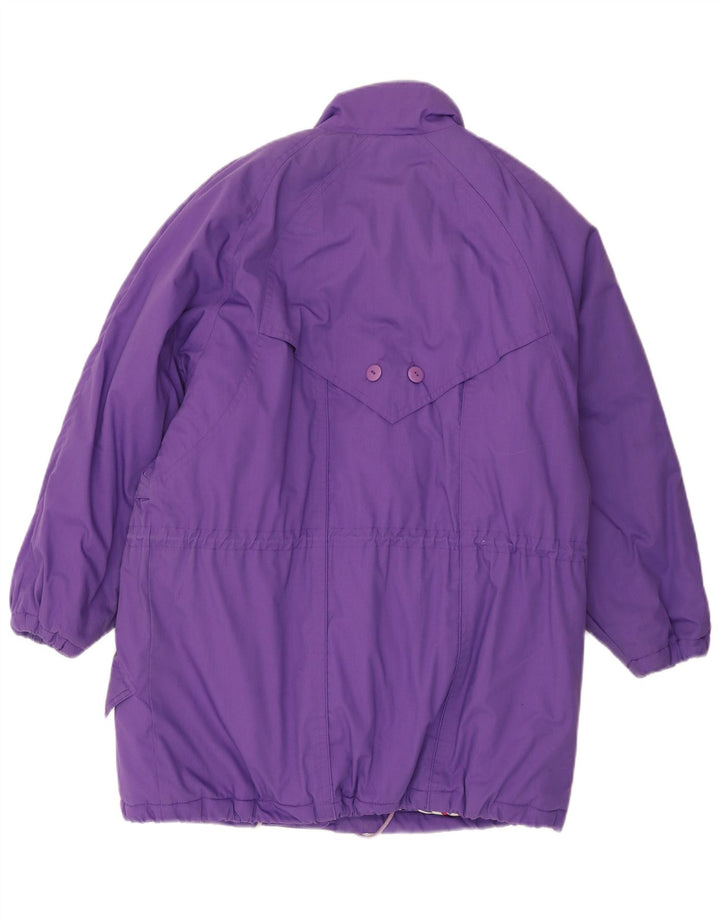 Vintage Womens Padded Coat UK 18 XL Purple Polyester