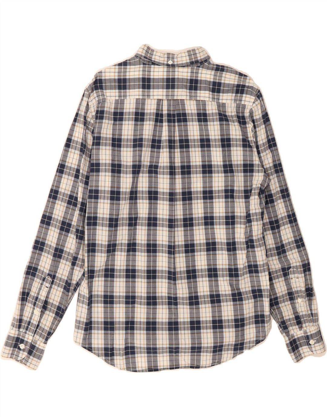LEVI'S Mens Standard Fit Shirt Medium Navy Blue Check Cotton Vintage Levi's and Second-Hand Levi's from Messina Hembry 