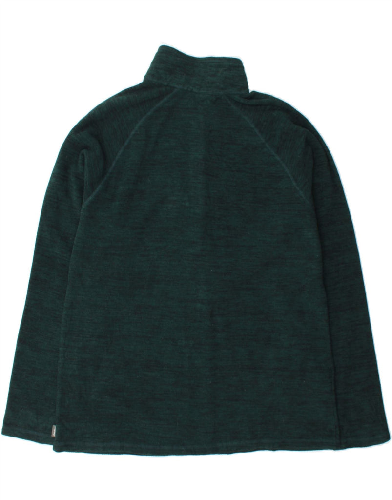 EDDIE BAUER Womens Zip Neck Fleece Jumper UK 16 Large Green Flecked Vintage Eddie Bauer and Second-Hand Eddie Bauer from Messina Hembry 