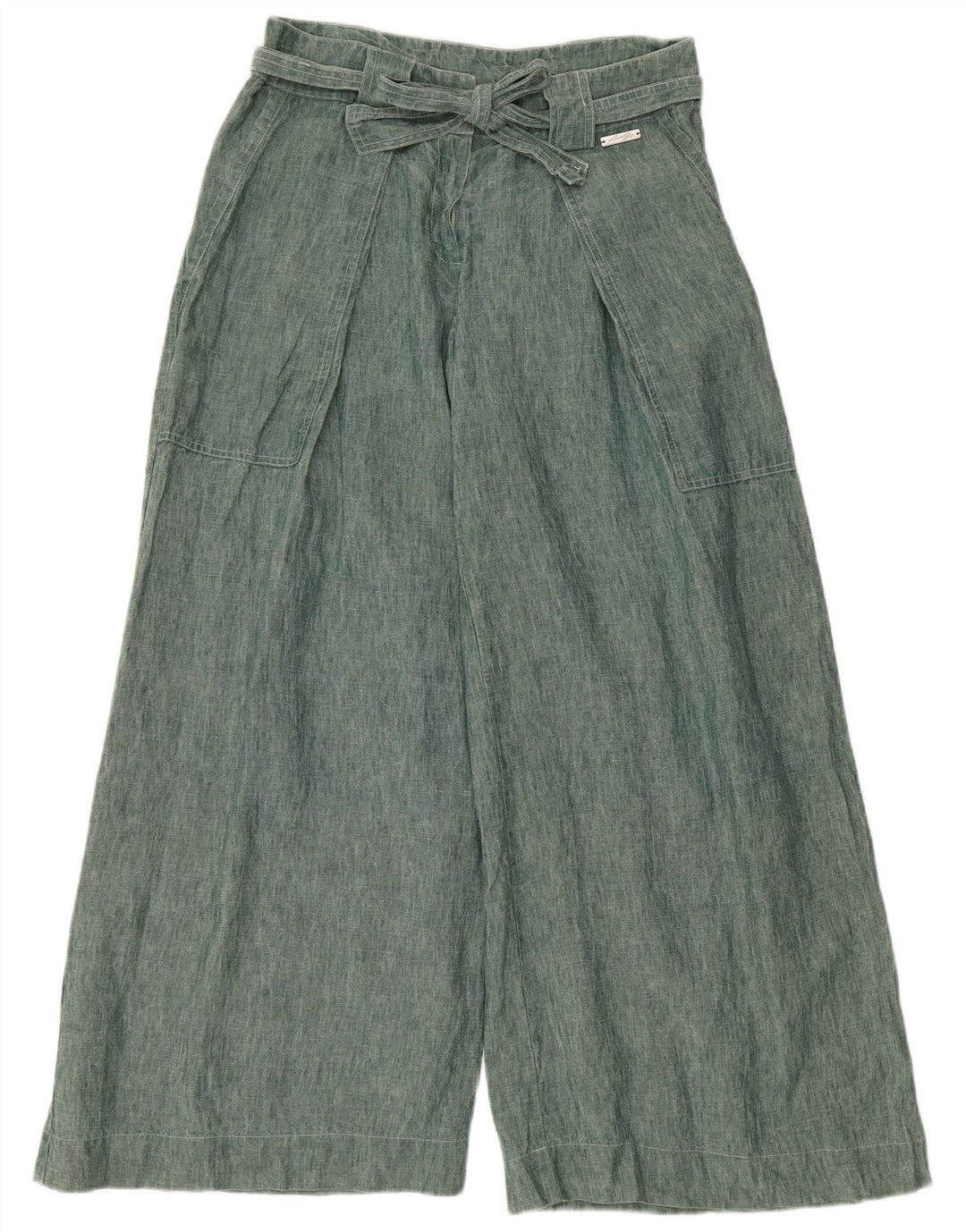 LIU JO Womens Wide Leg Chino Trousers W30 L27 Green