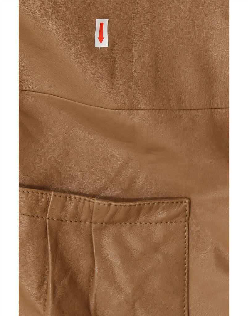 VINTAGE Womens Leather Jacket UK 18 XL Brown Vintage Vintage and Second-Hand Vintage from Messina Hembry 