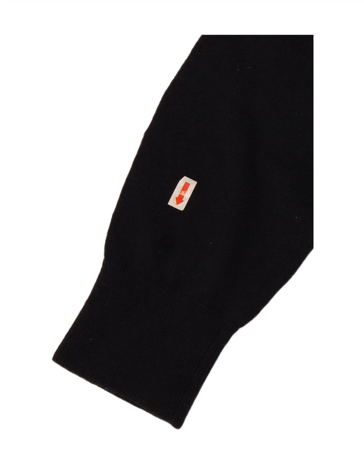 TOMMY HILFIGER Mens V-Neck Jumper Sweater Large Navy Blue Wool