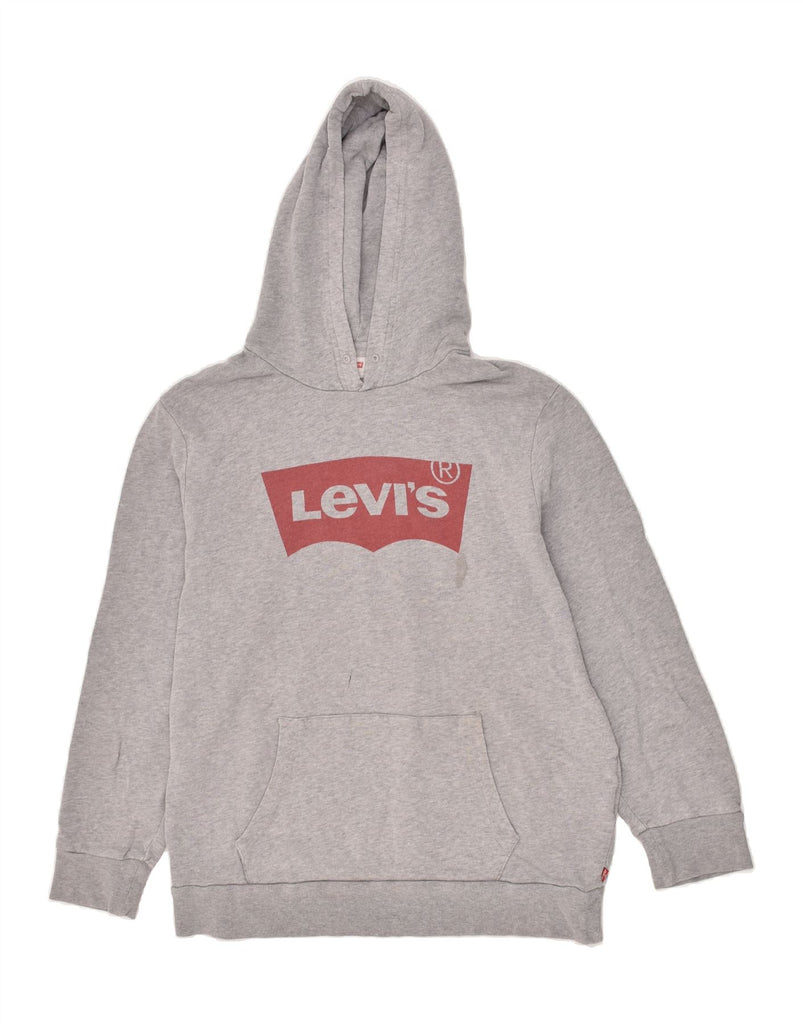 LEVI'S Mens Graphic Hoodie Jumper XL Grey Cotton | Vintage Levi's | Thrift | Second-Hand Levi's | Used Clothing | Messina Hembry 