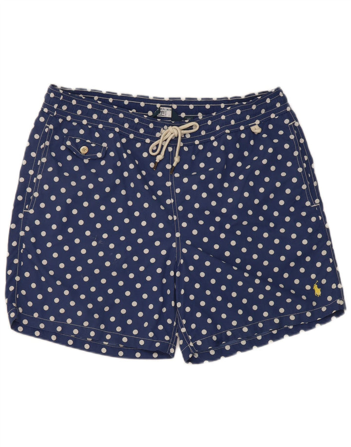 Polo Ralph Lauren Mens Swimming Shorts Medium Blue Polka Dot Nylon