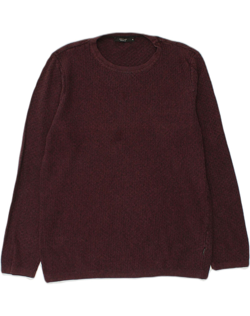 JACK & JONES Mens Crew Neck Jumper Sweater XL Maroon Cotton | Vintage Jack & Jones | Thrift | Second-Hand Jack & Jones | Used Clothing | Messina Hembry 