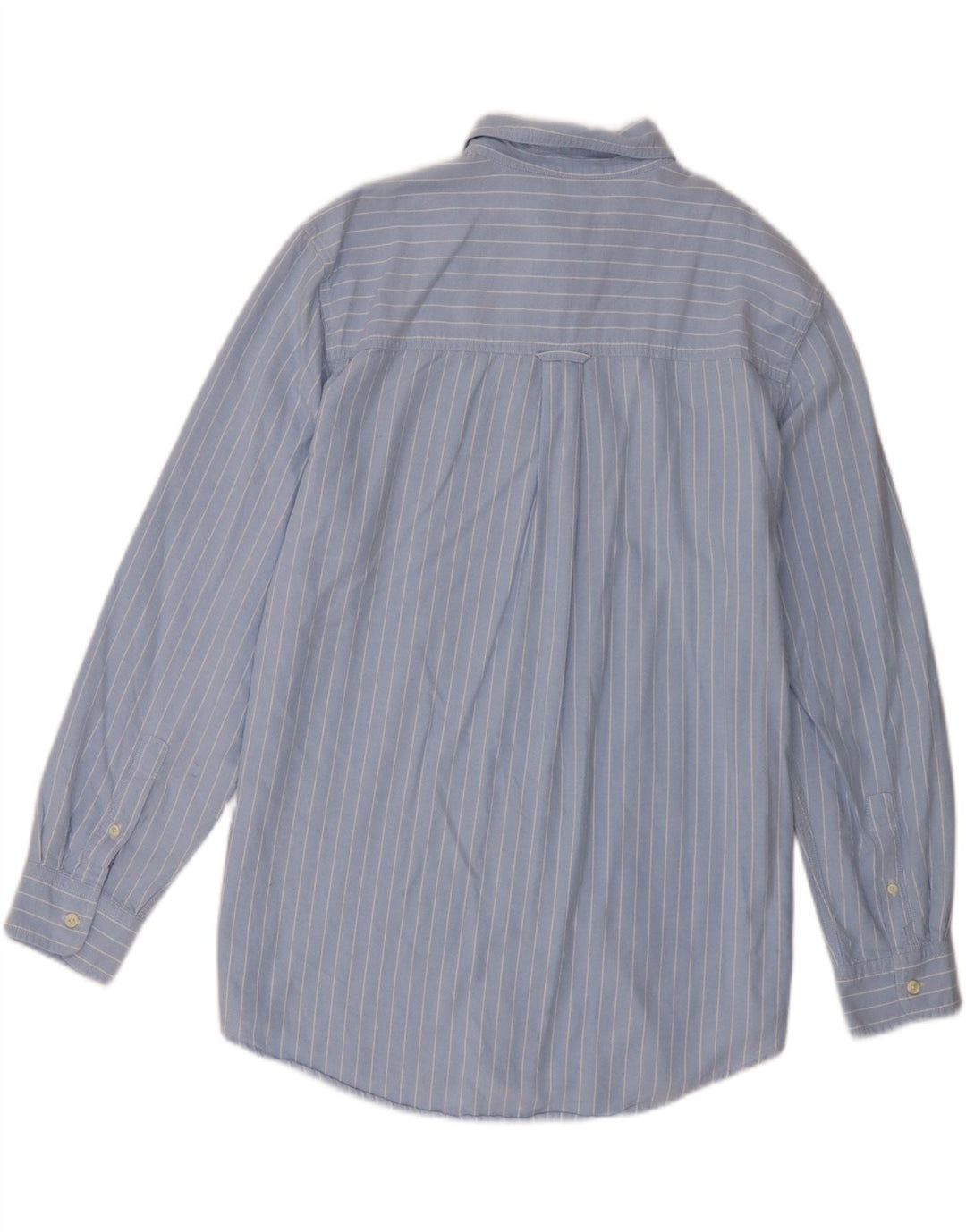 Chaps Mens Shirt Large Blue Pinstripe Cotton