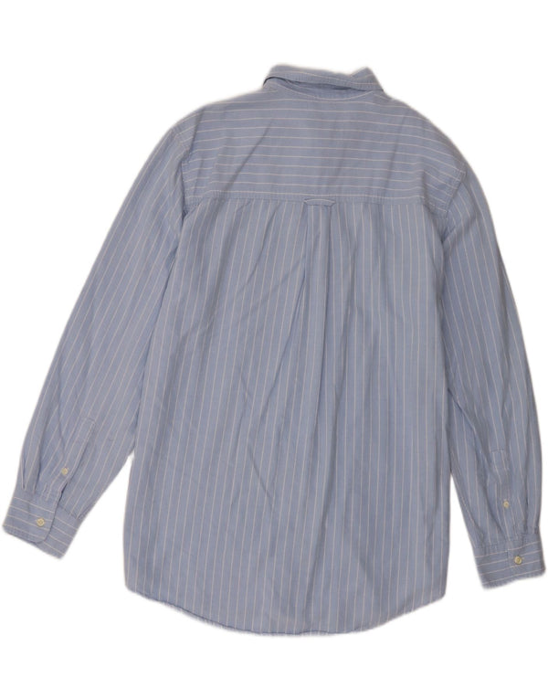 Chaps Mens Shirt Large Blue Pinstripe Cotton
