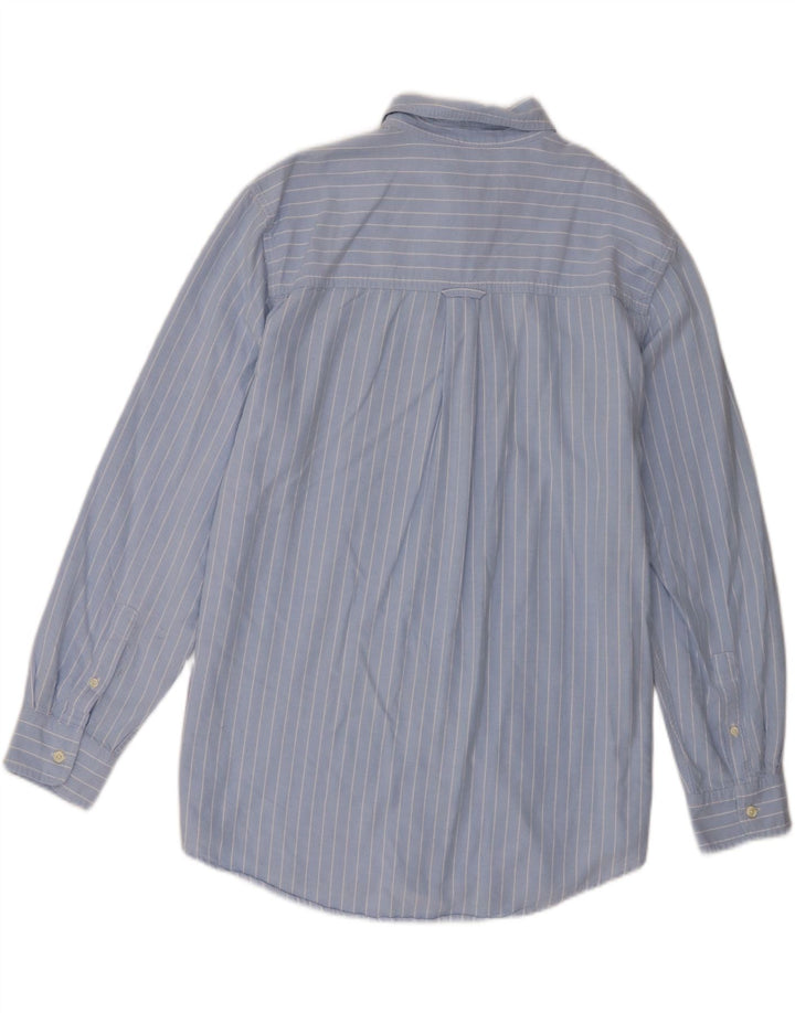 Chaps Mens Shirt Large Blue Pinstripe Cotton