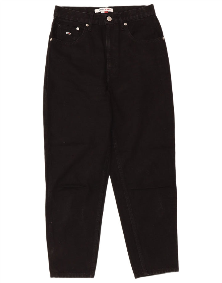 TOMMY HILFIGER Womens Tapered Jeans W27 L25  Black Cotton