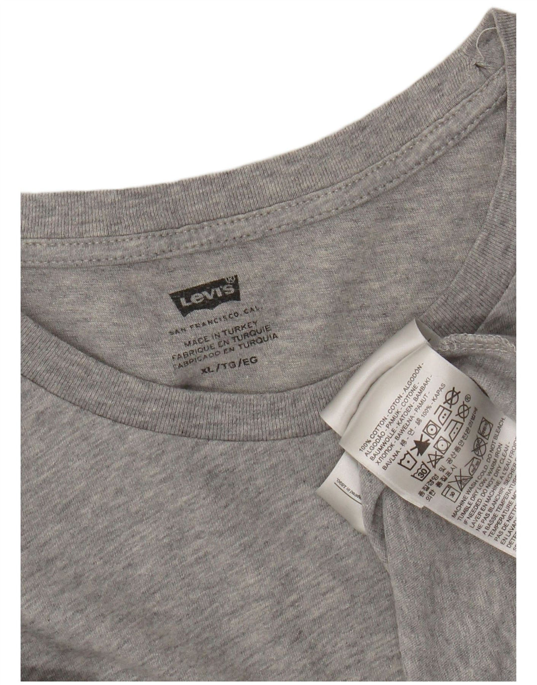 Levi's Womens T-Shirt Top UK 18 XL Grey Cotton