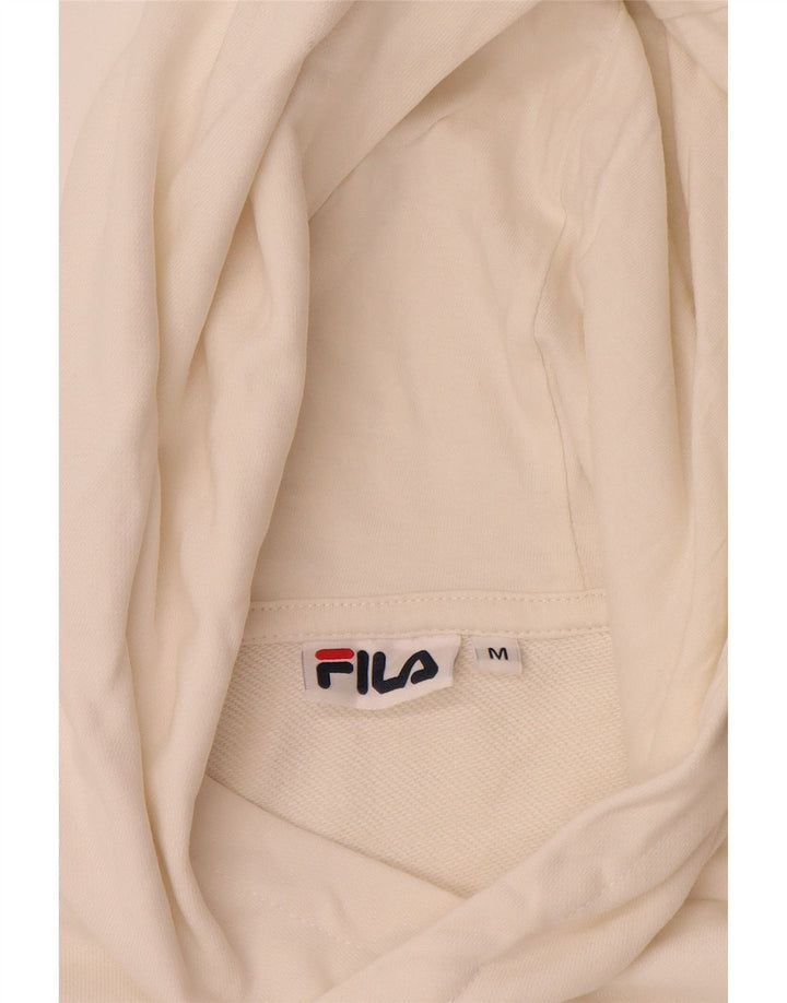 Fila Womens Graphic Oversized Hoodie Jumper UK 14 Medium White Colourblock