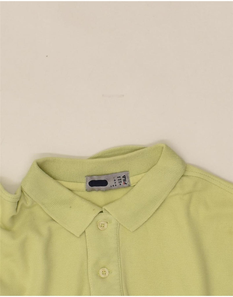 FILA Mens Polo Shirt Size 38 Medium Green Cotton | Vintage Fila | Thrift | Second-Hand Fila | Used Clothing | Messina Hembry 