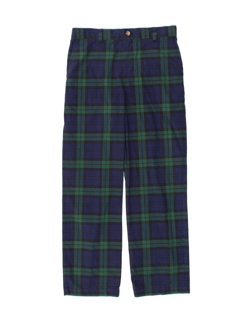 VINEYARD VINES Boys Casual Trousers 15-16 Years W30 L28 Navy Blue Check Vintage Vineyard Vines and Second-Hand Vineyard Vines from Messina Hembry 