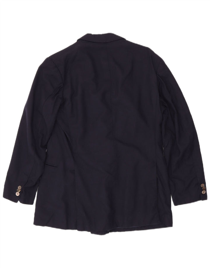 Vintage Mens Double Breasted Blazer Jacket UK 36 Small Navy Blue