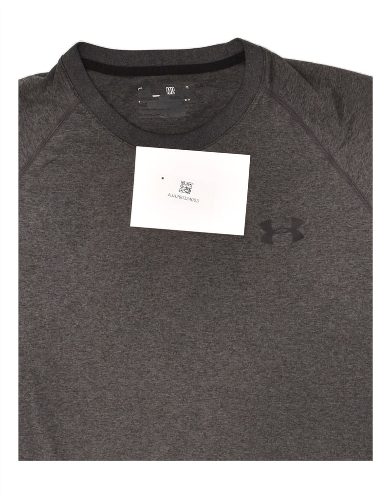 UNDER ARMOUR Mens T-Shirt Top Medium Grey Flecked Polyester | Vintage Under Armour | Thrift | Second-Hand Under Armour | Used Clothing | Messina Hembry 