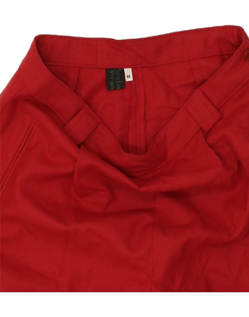 VINTAGE Womens High Waist Chino Shorts IT 48 XL W30 Red Vintage Vintage and Second-Hand Vintage from Messina Hembry 