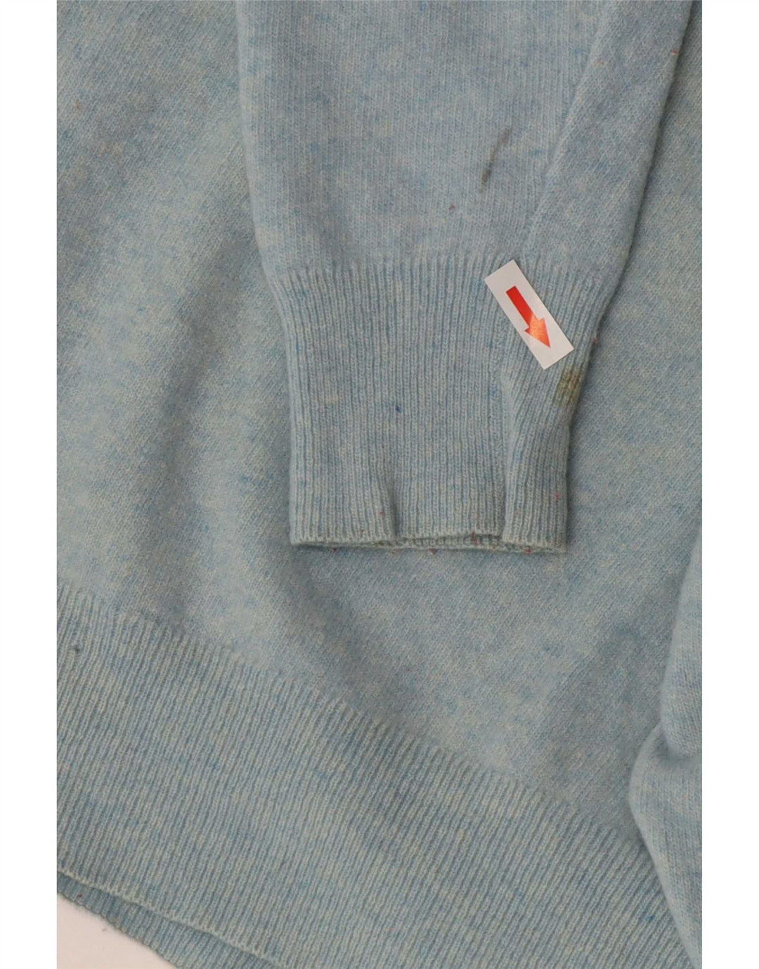 Lacoste Mens Crew Neck Jumper Sweater Size 3 Small Blue Lambswool