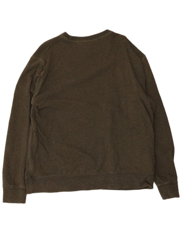 Marks & Spencer Womens Sweatshirt Jumper UK 20 2XL Khaki Cotton