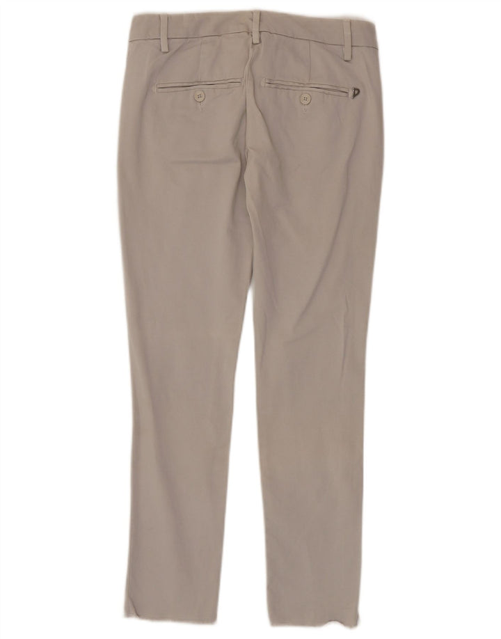 Dondup Womens Slim Chino Trousers W25 L27 Grey Cotton