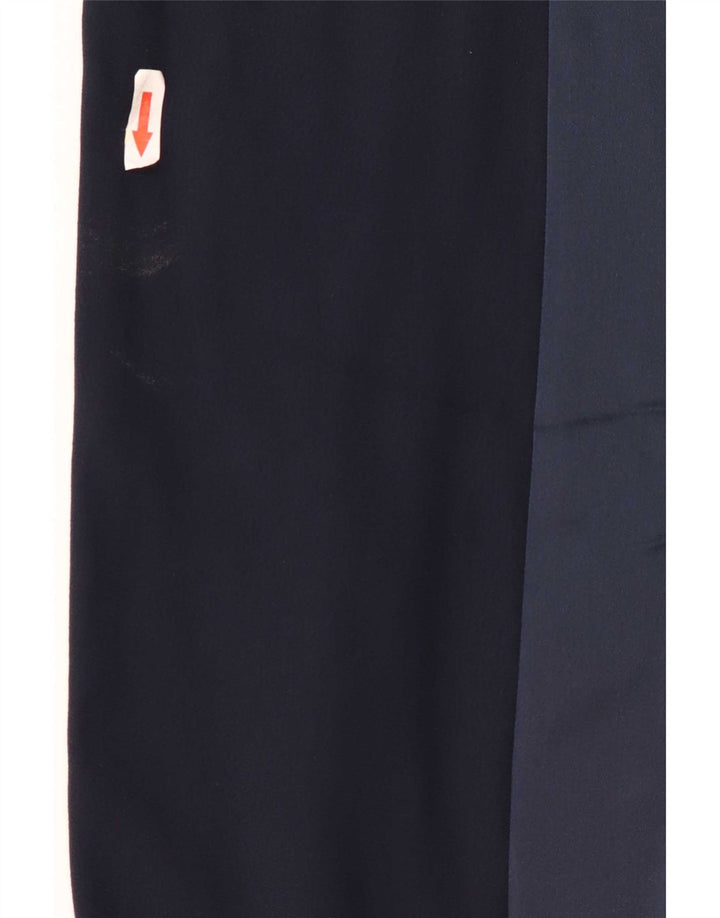 Escada Womens Casual Trousers EU 38 Medium W32 L29 Navy Blue Colourblock