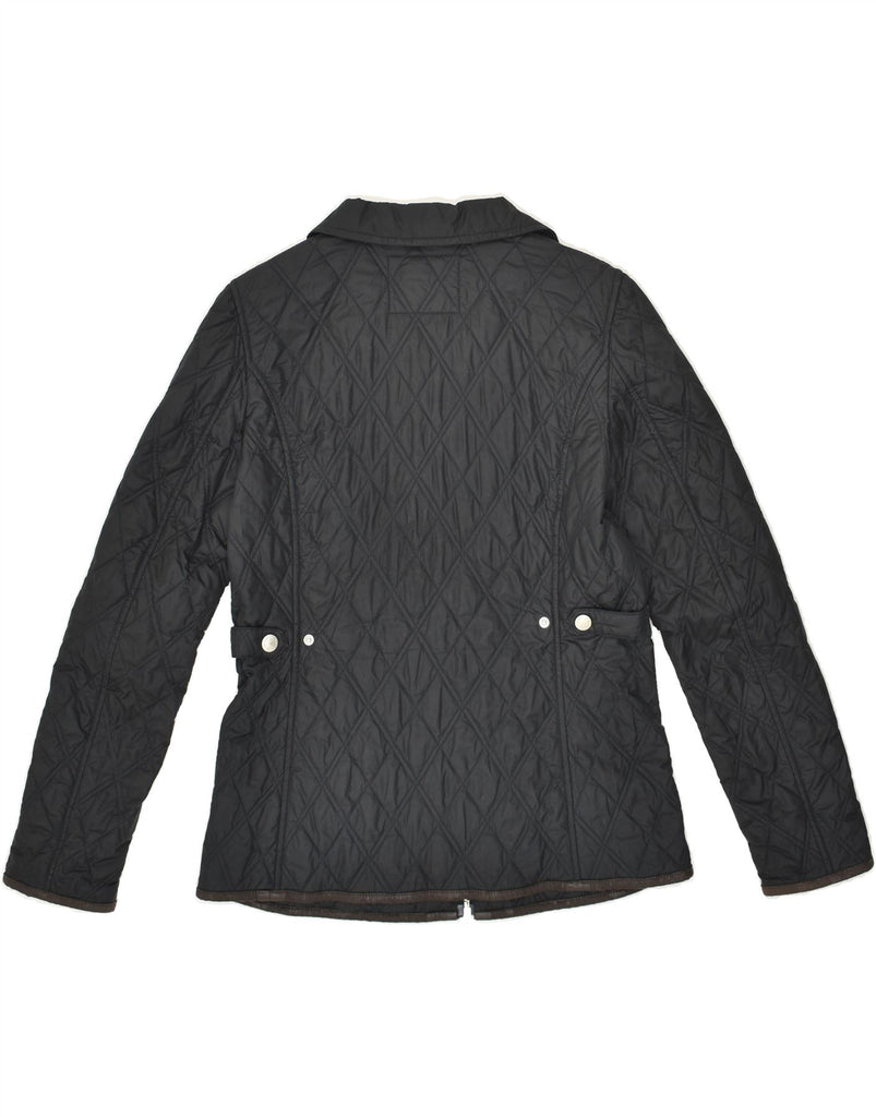 CONTE OF FLORENCE Womens Quilted Jacket IT 44 Medium Black Polyester | Vintage Conte of Florence | Thrift | Second-Hand Conte of Florence | Used Clothing | Messina Hembry 