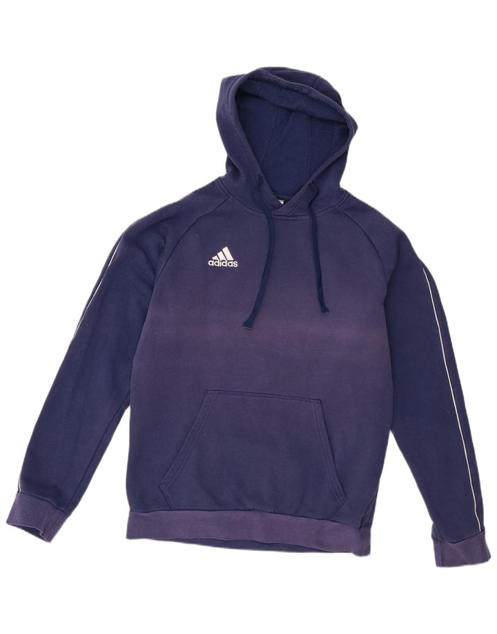 Adidas Mens Hoodie Jumper Medium Blue Cotton