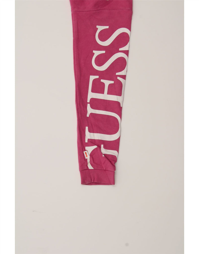 GUESS Girls Graphic Crop Sweatshirt Jumper 11-12 Years Pink Cotton Vintage Guess and Second-Hand Guess from Messina Hembry 