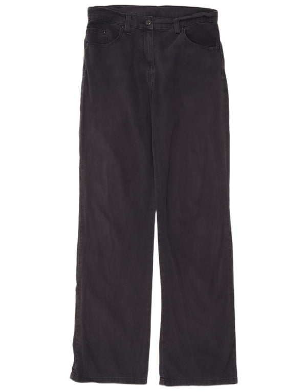 Marks & Spencer Womens Casual Trousers UK 10 Small W30 L33 Navy Blue