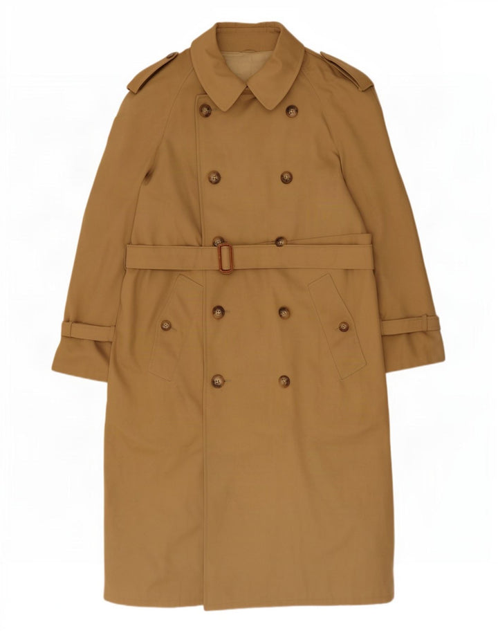 Vintage Mens Trench Coat UK 36 Small Beige