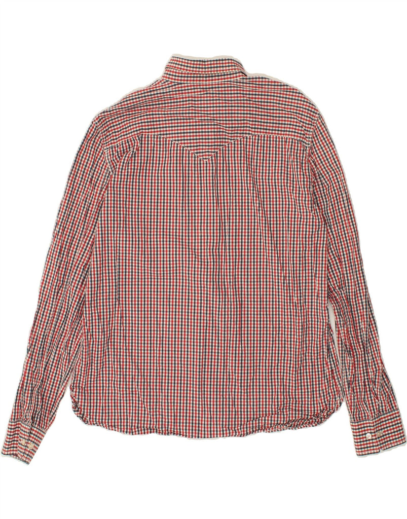 LEVI'S Mens Classic Fit Shirt XL Red Check Cotton Vintage Levi's and Second-Hand Levi's from Messina Hembry 