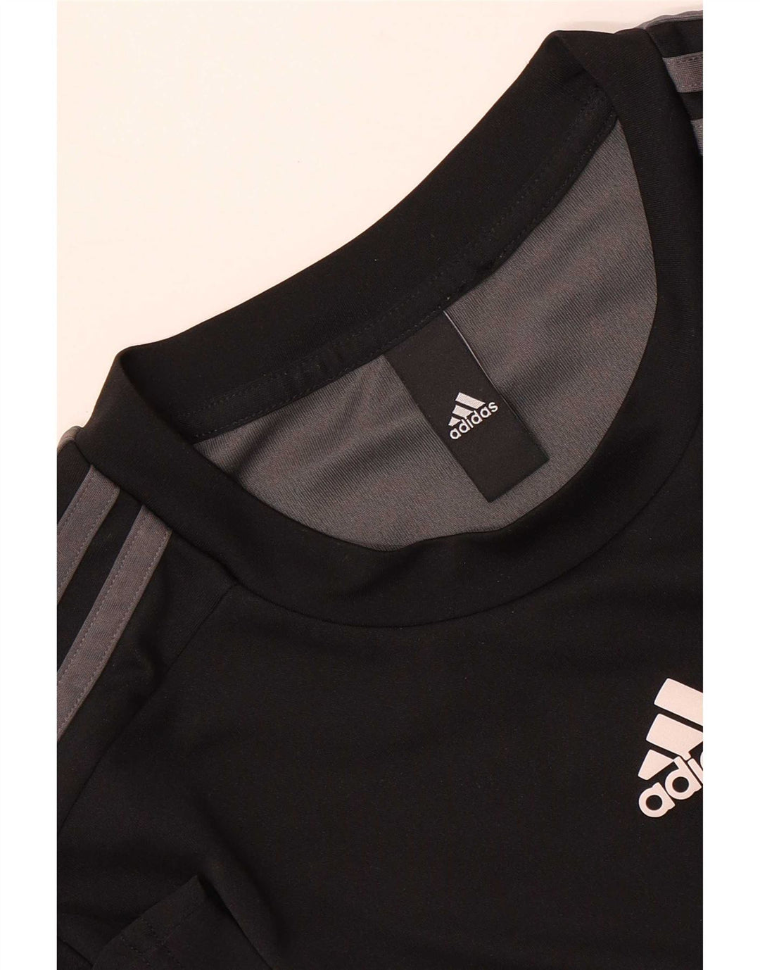 Adidas Mens T-Shirt Top Medium Black Colourblock