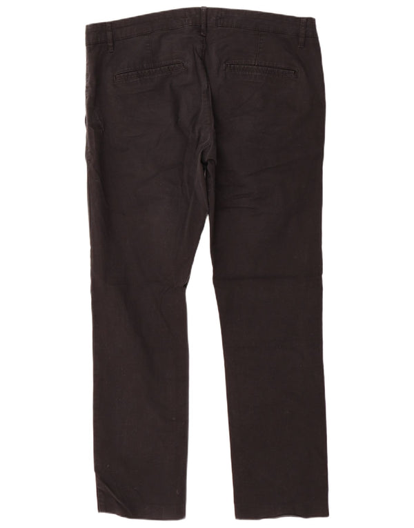 Zara Mens Straight Chino Trousers EU 44 Large W34 L30 Black