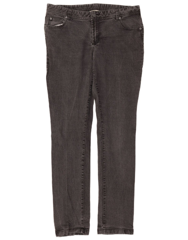 Laura Ashley Womens Skinny Jeans UK 14 Large W34 L32 Grey Cotton