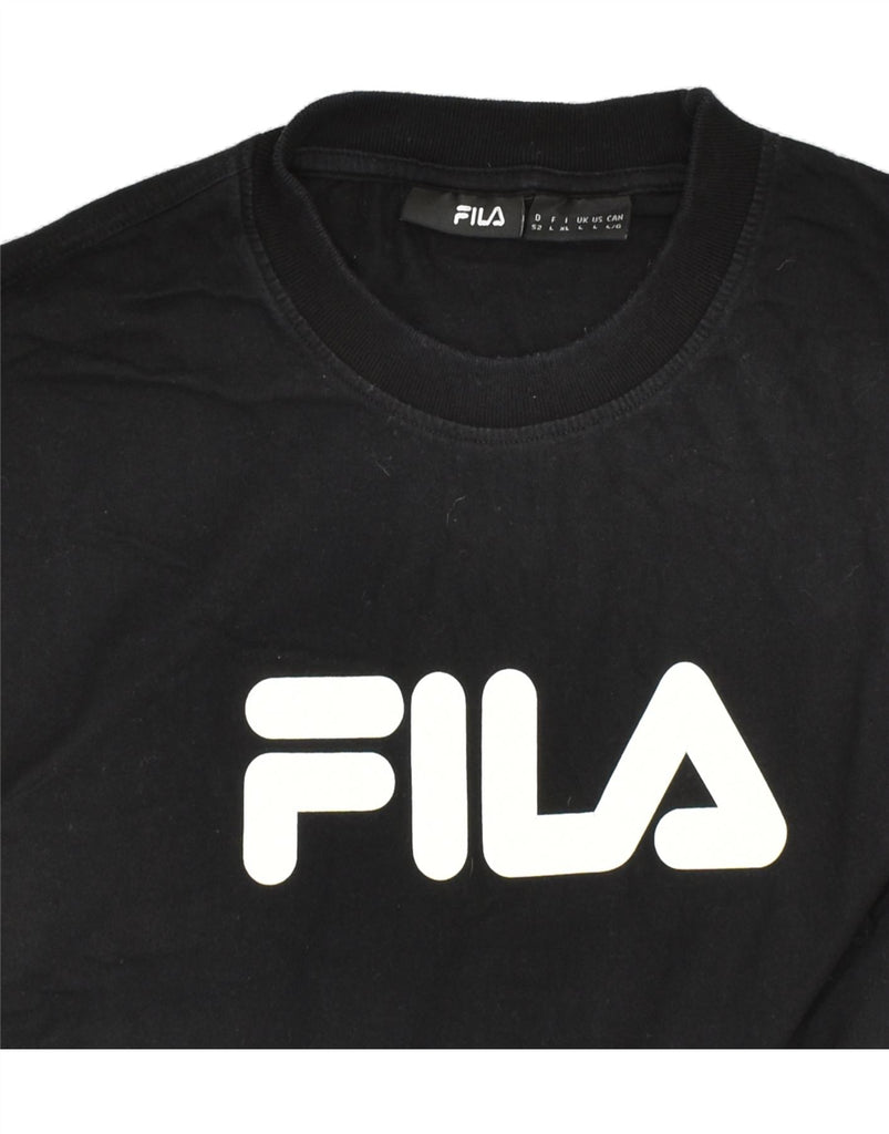 FILA Mens Graphic T-Shirt Top Large Black | Vintage Fila | Thrift | Second-Hand Fila | Used Clothing | Messina Hembry 