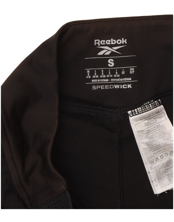 Reebok Womens Speedwick Sport Shorts UK 8/10 Small  Black Polyester