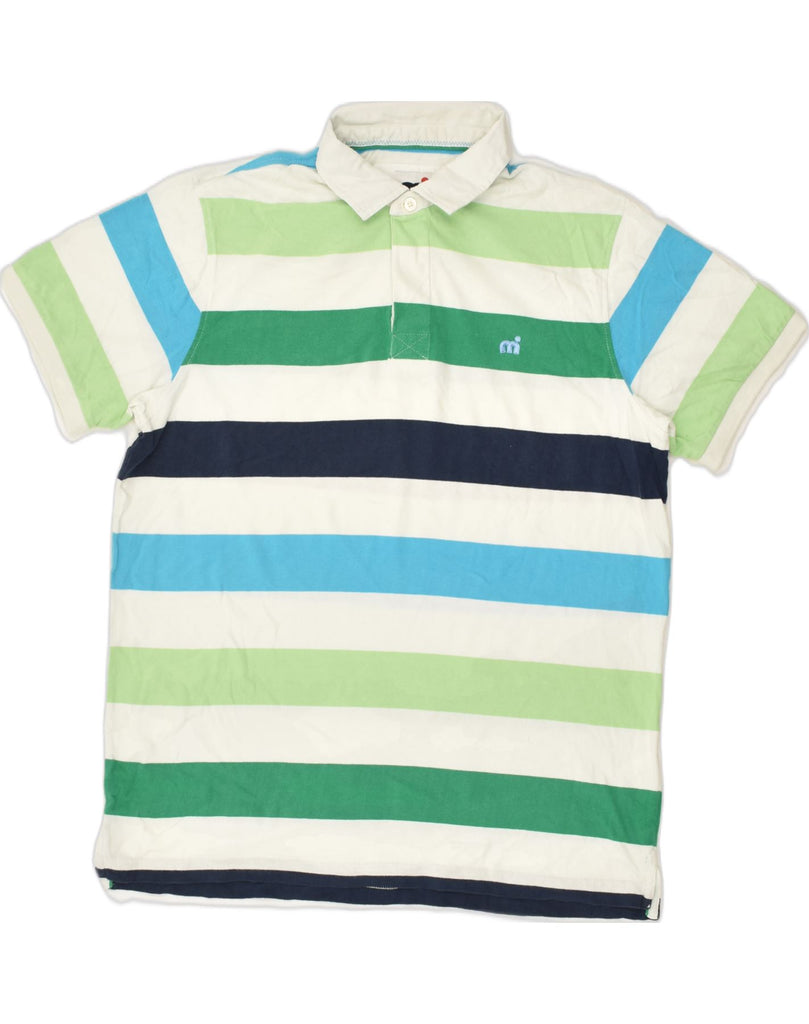 MISTRAL Mens Polo Shirt XL Multicoloured Striped Cotton | Vintage Mistral | Thrift | Second-Hand Mistral | Used Clothing | Messina Hembry 