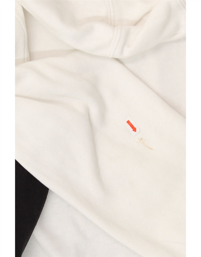 NIKE Boys Standard Fit Hoodie Jumper 12-13 Years Large White Colourblock Vintage Nike and Second-Hand Nike from Messina Hembry 