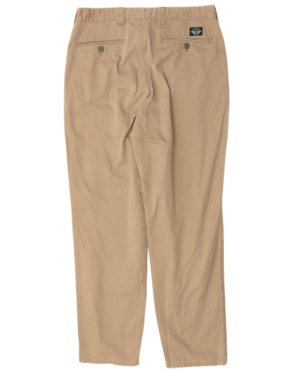 Dockers Mens Straight Chino Trousers W33 L30 Beige Cotton